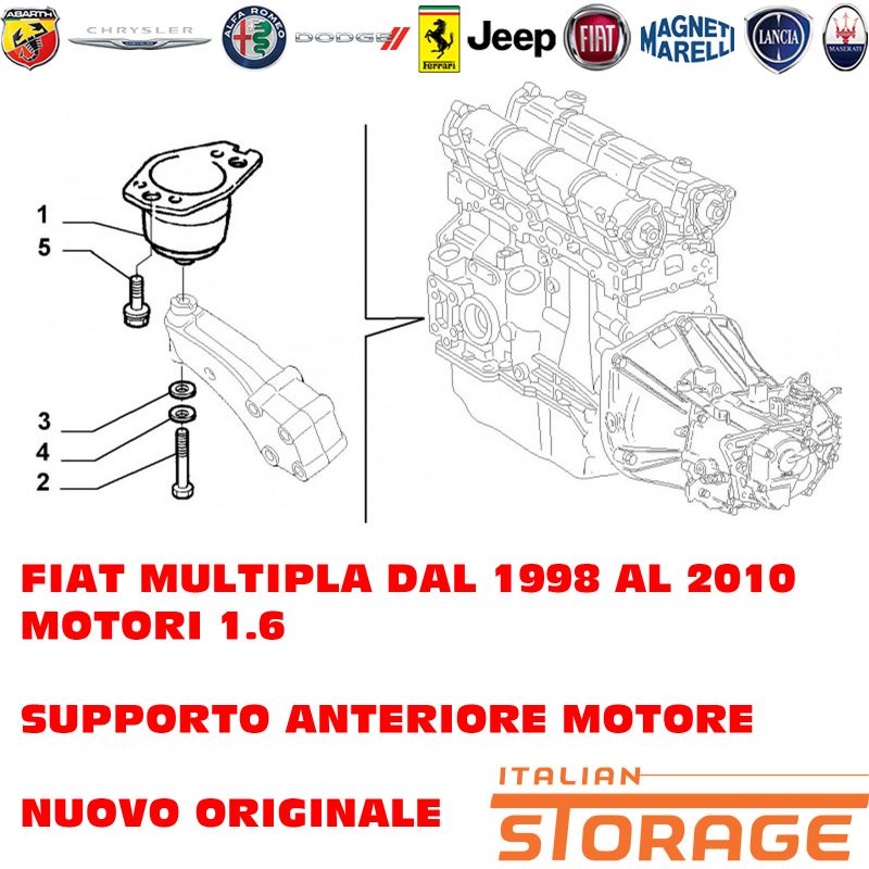 SUPPORTO ANTERIORE MOTORE L.ASPIRAZIONE ALFAROMEO GIULIA / 105020108001